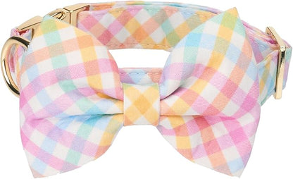 Adjustable Pet Bow Tie and Dog Collar for Small Medium Large Dogs