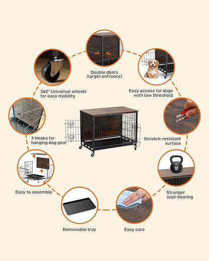 Dog Crate Furniture 2024 and 32.5" Dog