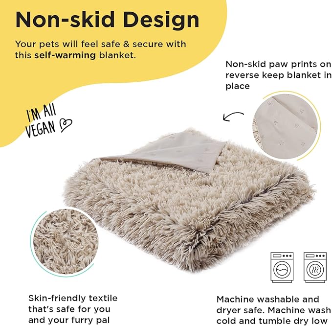 Best Friends by Sheri Calming Shag Dog Blanket for Large Dogs 60" x 80"