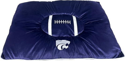 Pets First NCAA PET Bed- Kansas State Wildcats Soft & Cozy Plush Pillow Bed. - Sports Dog Bed. Cuddle, Warm Collegiate Mattress Bed for Cats & Dogs