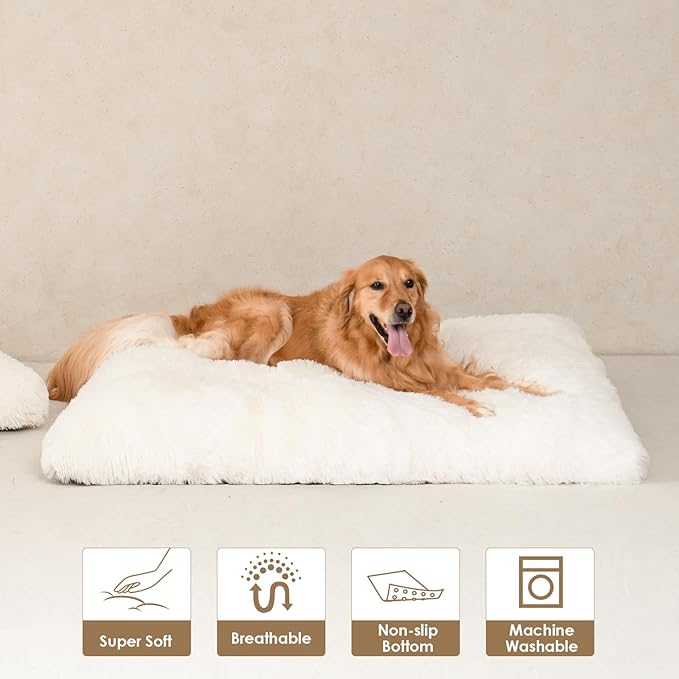 EHEYCIGA Fluffy Dog Crate Pad