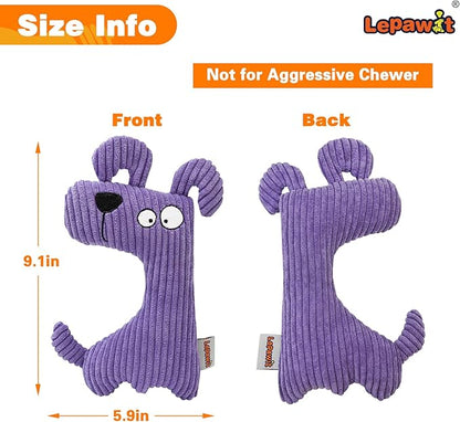 Squeaky Dog Toys, Cute Plush Toy for Dogs Indoor Play, Interactive Dog Toys with Non-Shedding Material for Small and Medium Dogs - Dog