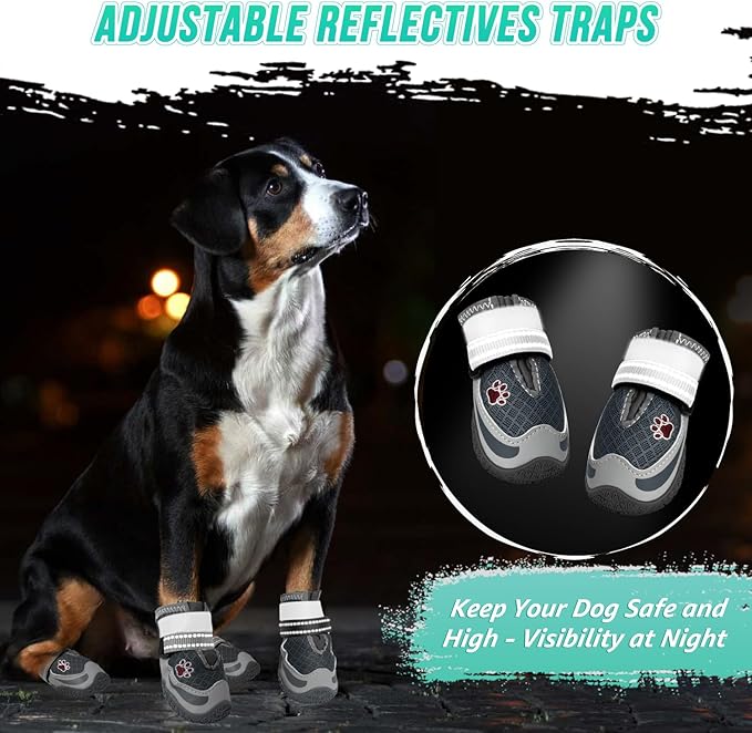 Lukovee Dog Shoes for Large Small Medium Dogs 1)