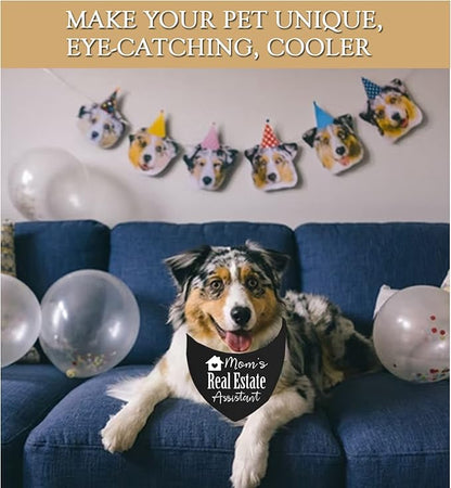 JXGZSO 1 Piece Real Estate Dog Bandana Mom's/Dad’s