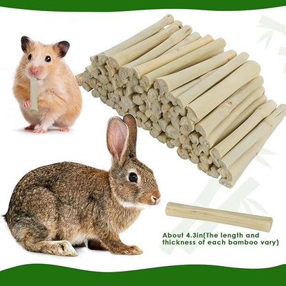 BWOGUE 1000g Pet Snacks Sweet Bamboo Chew Toy for Squirrel Rabbits Guinea Pigs Chinchilla Hamster