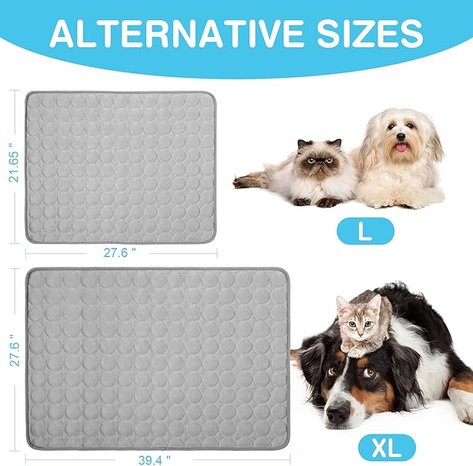 Pet Cooling Bed Mats Dog Cooling Mat Washable Comfort Breathable for Dogs and Cats Indoor Outdoor 21.65 * 27.55Inch)