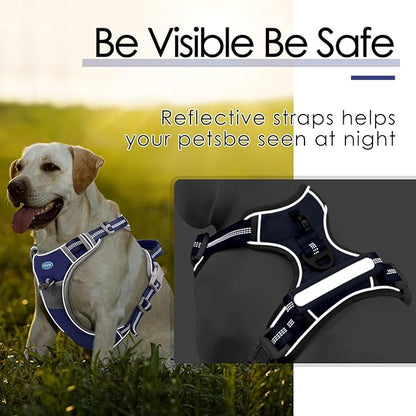 ThinkPet No Pull Harness Breathable Sport Harness with Handle-Dog Harnesses Reflective Adjustable for Medium Large Dogs