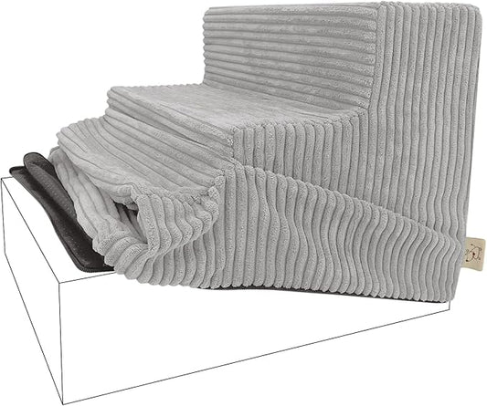 Best Pet Supplies Foam Pet Steps Cover for Small Dogs and Cats 3-Step (Cover