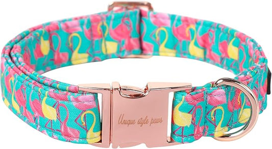 Cute Flamingo Summer Dog Collar