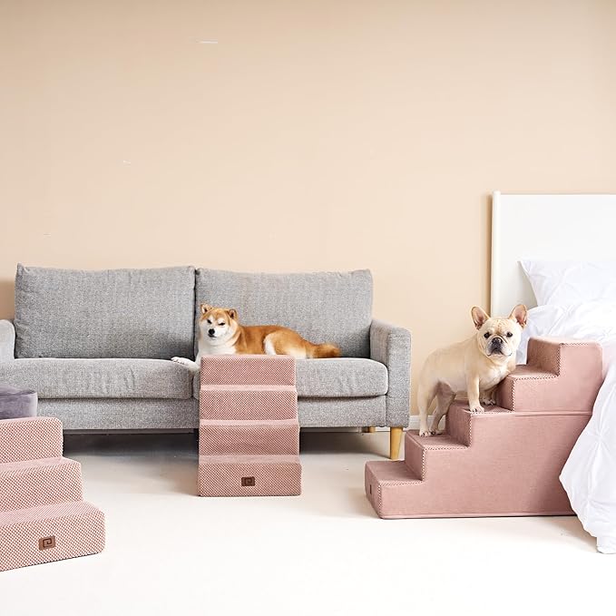 EHEYCIGA Dog Stairs for Bed 18”H 4-Step Dog