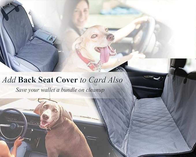 VIVAGLORY Front Dog Seat Covers 1PACK No-Skirt 600D Oxford