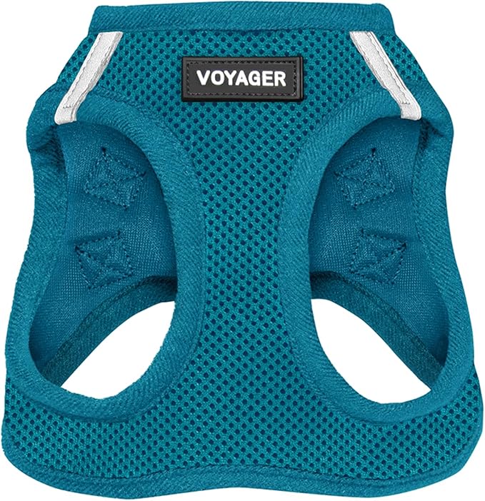 Voyager Step-in Air Dog Harness - All Weather Mesh Step in Vest Harness for Small and Medium Dogs and Cats by Best Pet Supplies - Harness (Turquoise), XX-Small