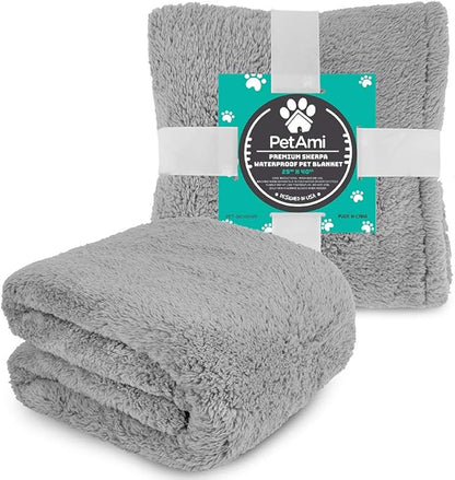 PetAmi Fluffy Waterproof Dog Blanket for Small Medium Dogs 29x40)