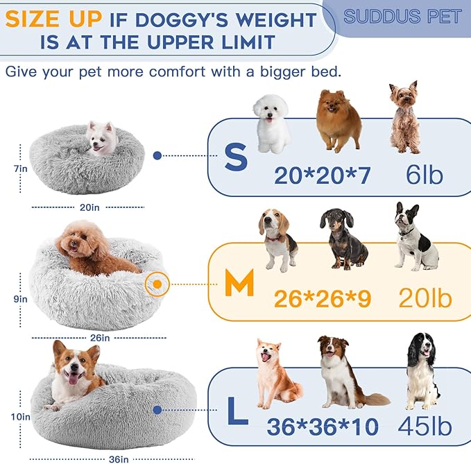 suddus Dog Beds for Medium Dogs 26''