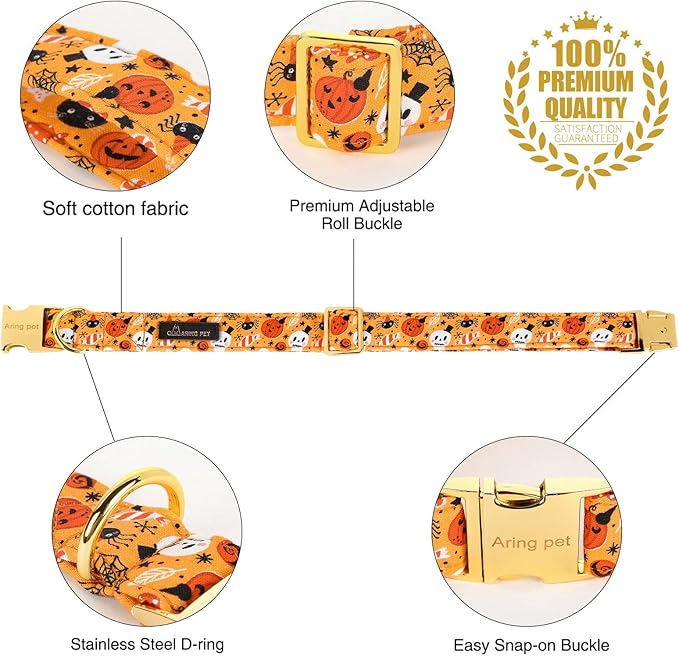 ARING PET Dog Collar with Bow-Halloween Dog Collar Bowtie