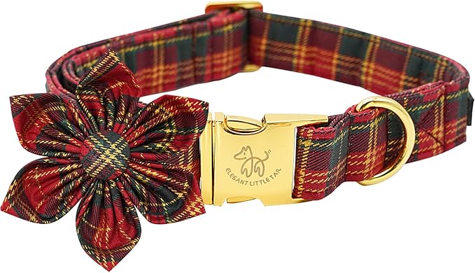 Elegant little tail Dog Collar with Flower