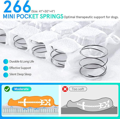 Orthopedic Dog Bed for Small Dogs and Cats，3 Inch Thick Washable Dog Bed