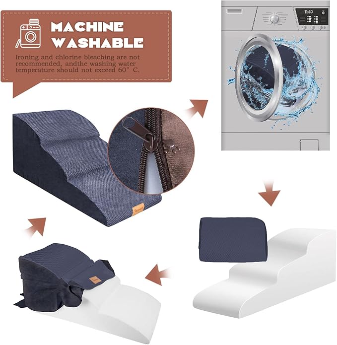 Topmart High Density Extended Foam Dog Ramp&Steps 3 Tiers 15.7" High,Non-Slip