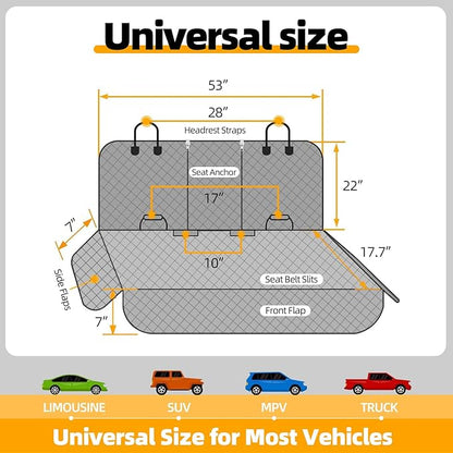 Car Seat Cover for Dogs Back Seat