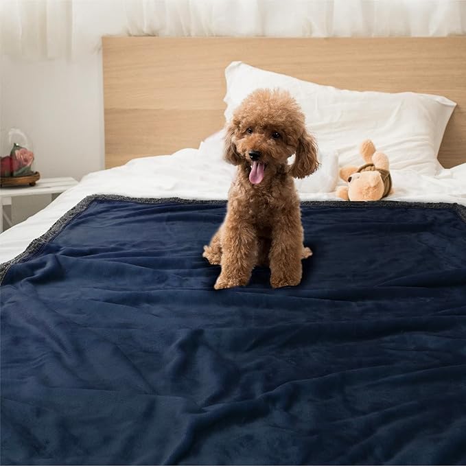 PetAmi Dog Blanket for Small Medium Dogs 29x40 Blue