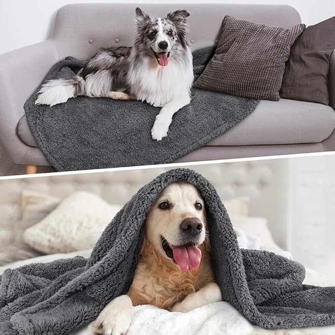PetAmi Fluffy Waterproof Dog Blanket Fleece 60x80)