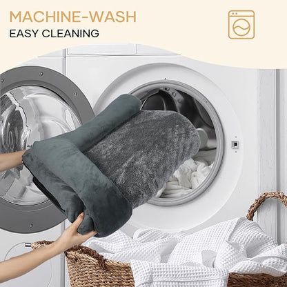 Orthopedic Dog Bed Waterproof Large Dog Bed with Removable Bolsters & Washable Cover 29" x 19" x 5" Dark