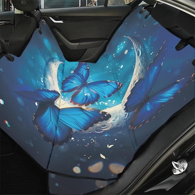 AFPANQZ Moon Butterfly Dog Dog Back Seat Cover