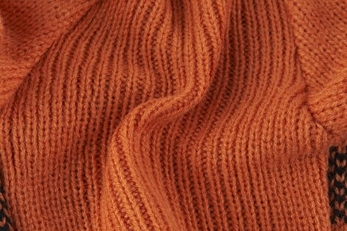 Orange Black Plaid Fashion Pet Halloween Costume Clothes Pumpkin Dog Sweater for Dogs