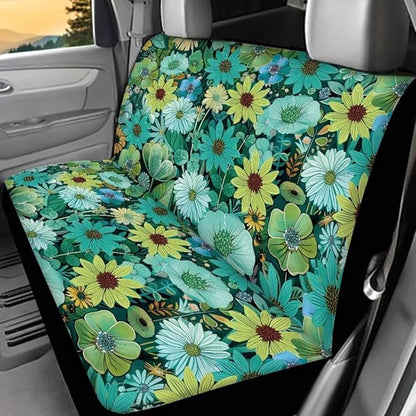 Green Flower Car Seat Covers for Women