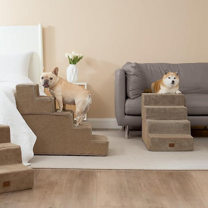 EHEYCIGA Dog Stairs for High Bed 22.5”H 5-Step Dog