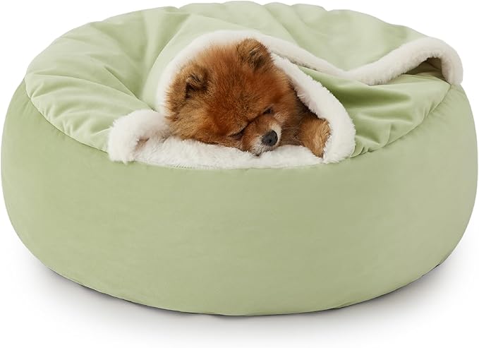 Lesure Small Dog Bed with Cover Cave 23"