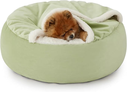 Lesure Small Dog Bed with Cover Cave 23"