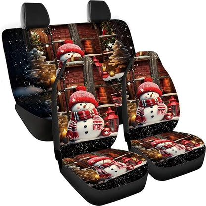 Christmas Snowman Automotive Full Set Seat Covers 4