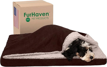 Furhaven Orthopedic Dog Bed for Large/Medium Dogs w/ Removable Washable Cover 55 lbs
