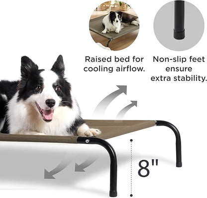 Bedsure Large Elevated Cooling Outdoor Dog Bed 49 inches