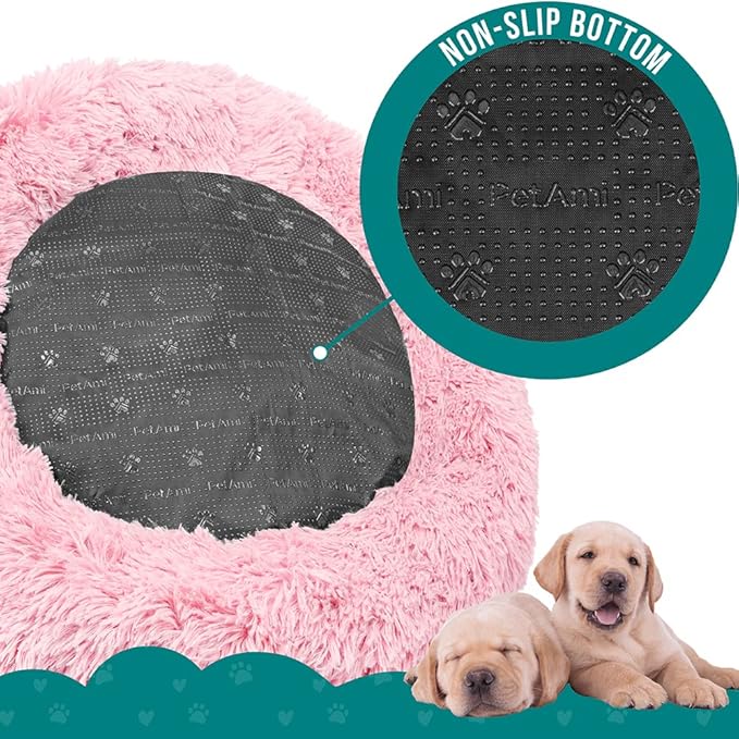 PetAmi Calming Dog Bed for Small Medium Dog Cat 45 lbs, 30 inch,