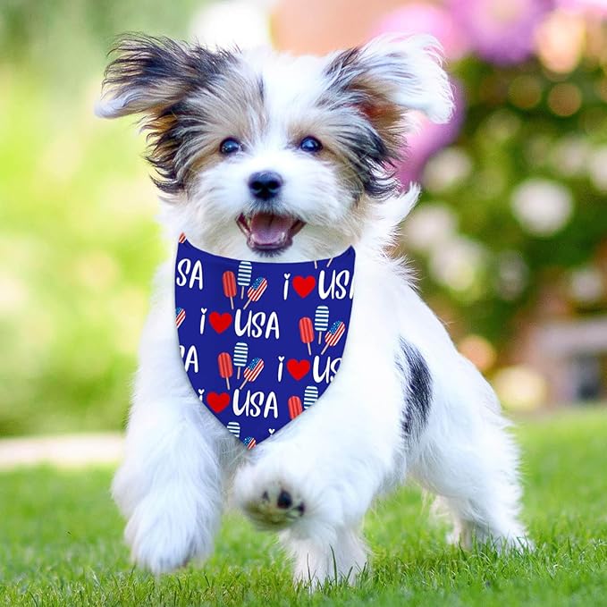 4th of July Dog Bandanas 2 Pack,