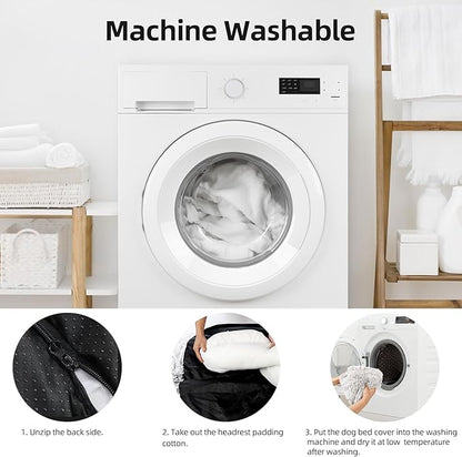 Calming Dog Bed Fluffy Plush Dog Mat for Furniture Protector with Removable Washable Cover for Large Medium Small Dogs and Cats (XS (31"x27.5"x5")