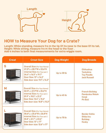 Dog Crate Furniture 2024 and 38.6" Dog