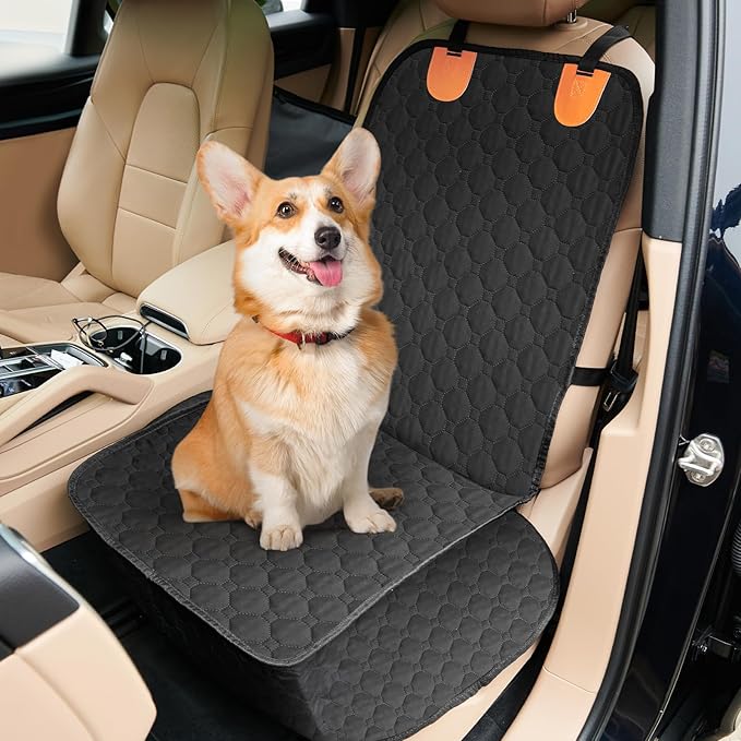 LOOBANI Front Dog Car Seat Cover: 2 Pack Waterproof Car Seat Covers for Dogs