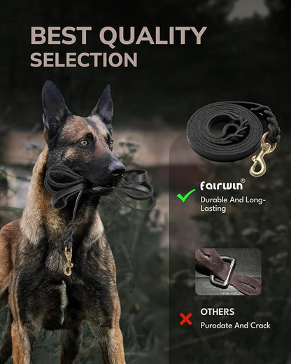 FAIRWIN Leather Dog Leash 6 Foot XL:1" x 6ft)