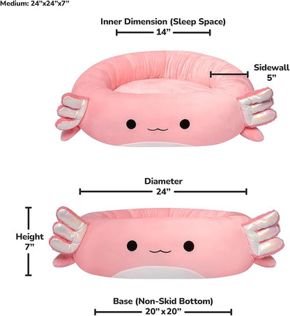 Squishmallows Original 24-Inch Archie The Axolotl Pet Bed