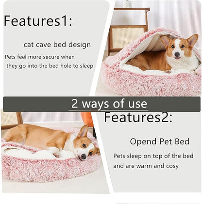 Cat Beds for Indoor Cats Cave&Calming Dog Beds 20 inch,