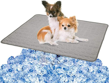 VeMee Cooling Mat Pad for Dogs Cats Ice Silk Mat Cooling Blanket Cushion for Kennel/Sofa/Bed/Floor/Car Seats Cooling (XL:40 x 28 inches