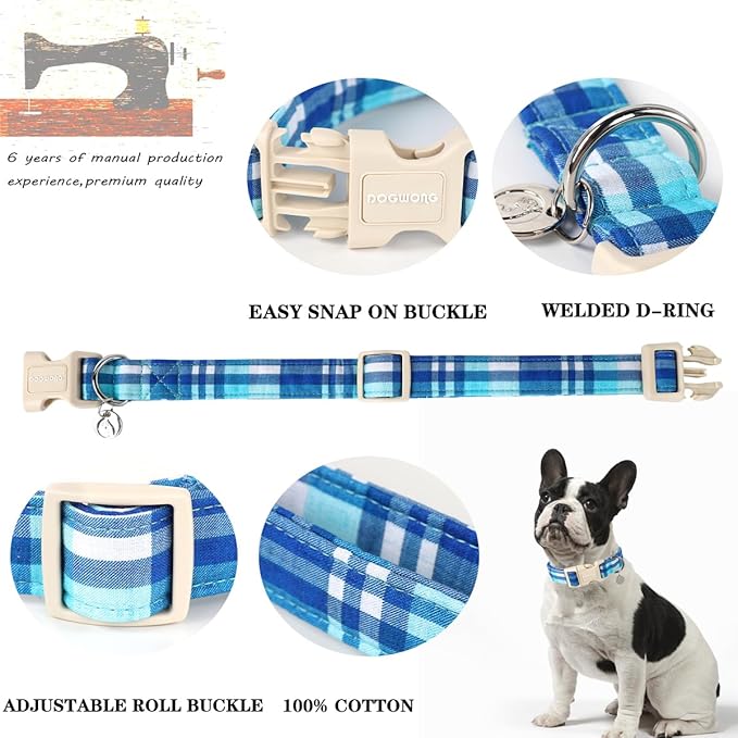DOGWONG Cotton Dog Collar