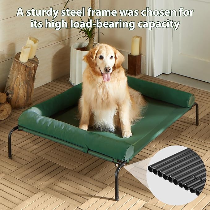 RRPETHOME Large Elevated Cooling Dog Bed