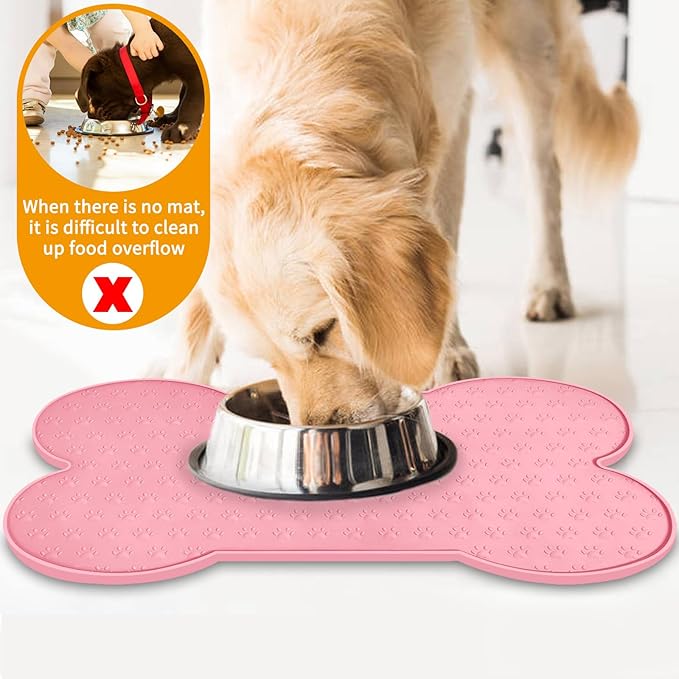 Dog Food Mat Anti-Slip Silicone Dog Bowl Mat