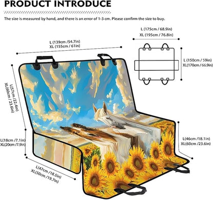 AFPANQZ Dog Horse Sunflower Dog Dog Back Seat