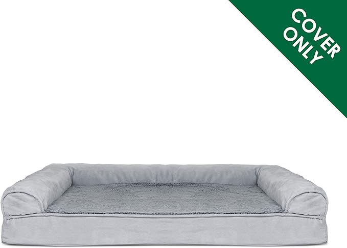 Furhaven Replacement Dog Bed Cover Plush & Suede Sofa-Style