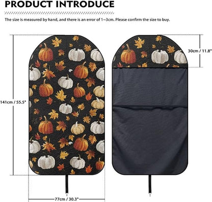 Yewattles Maple Leaf Pumpkin Waterproof Sweat Towel Car